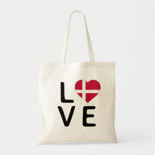 Bolso De Tela Amor - Bandera de Dinamarca