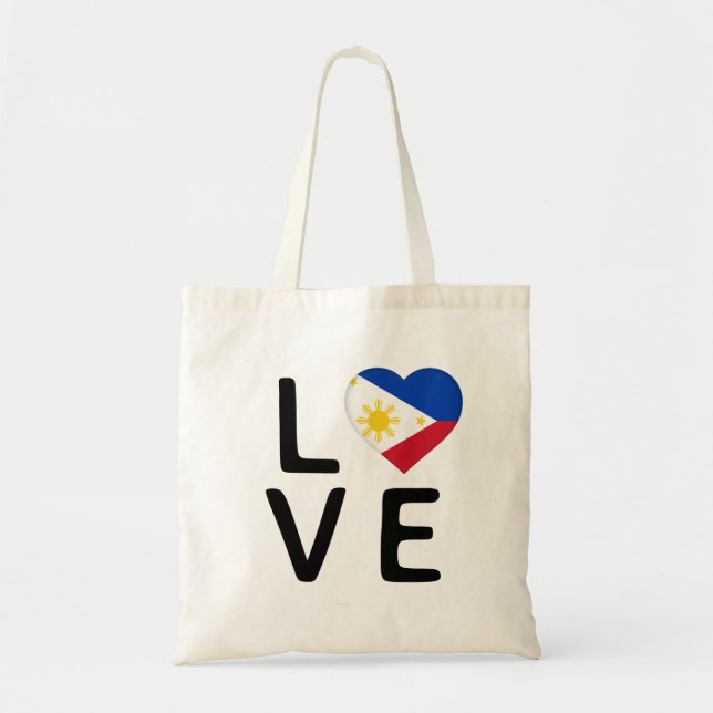 Bolso De Tela Amor - Bandera de Filipinas (Frente)
