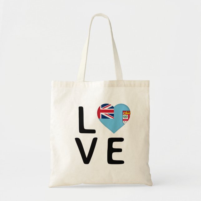 Bolso De Tela Amor - Bandera de Fiyi (Frente)