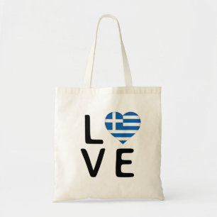 Bolso De Tela Amor - Bandera de Grecia
