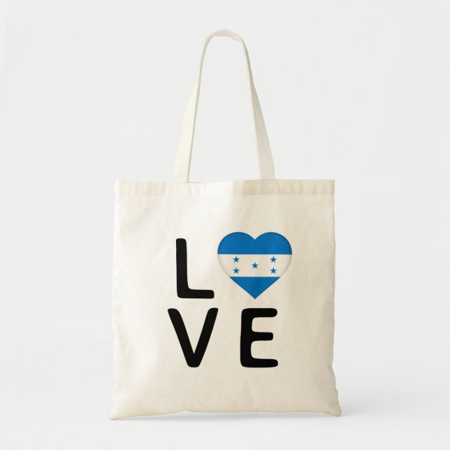 Bolso De Tela Amor - Bandera de Honduras (Frente)
