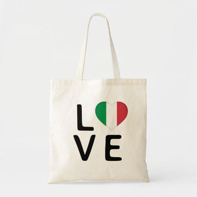 Bolso De Tela Amor - Bandera de Italia (Frente)