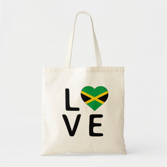 Bolso De Tela Amor - Bandera de Jamaica (Frente)