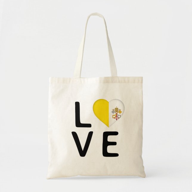 Bolso De Tela Amor - Bandera de la Ciudad del Vaticano (Frente)