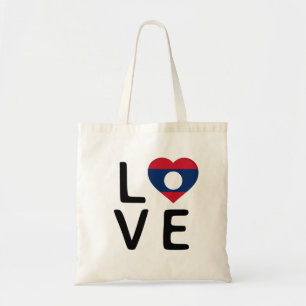 Bolso De Tela Amor - Bandera de Laos