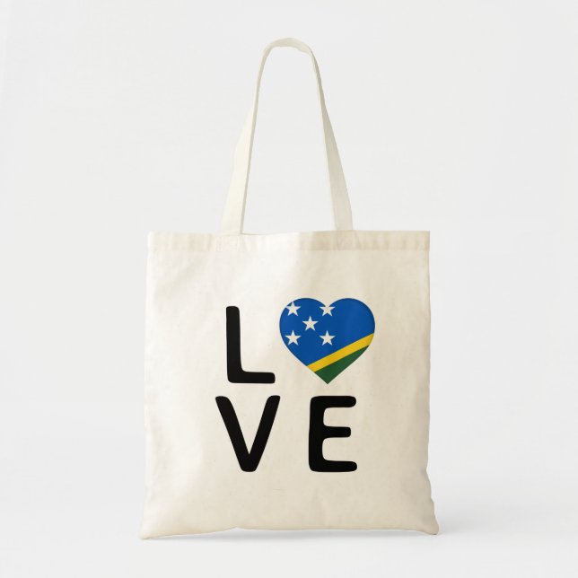 Bolso De Tela Amor - Bandera de las Islas Salomón (Frente)