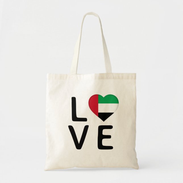Bolso De Tela Amor - Bandera de los Emiratos Árabes Unidos (Frente)