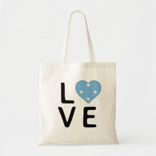 Bolso De Tela Amor - Bandera de Micronesia