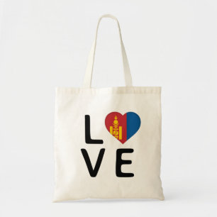 Bolso De Tela Amor - Bandera de Mongolia