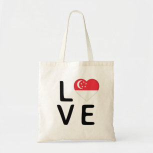 Bolso De Tela Amor - Bandera de Singapur