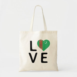 Bolso De Tela Amor - Bandera de Turkmenistán