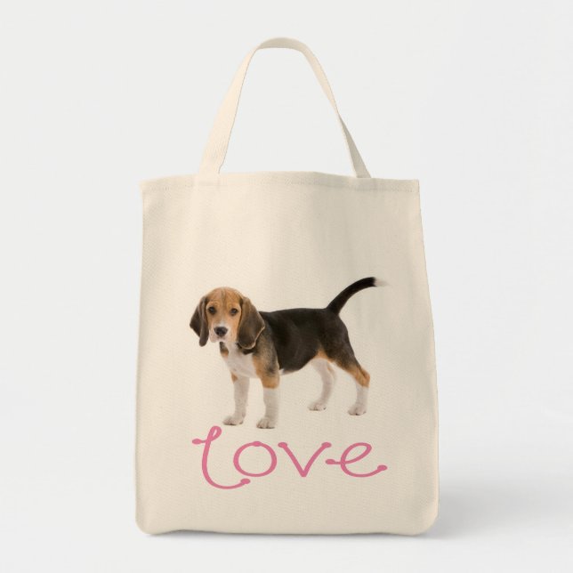 Bolso De Tela Amor Beagpy Perro Canvas Totebag (Frente)