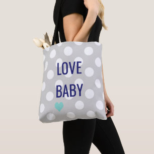 Bolso De Tela Amor Bebé Los puntos de polka Rasplan La Ducha Del