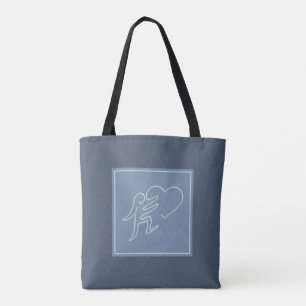 BOLSO DE TELA AMOR (BLUEBERRY)