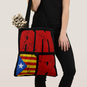 Bolso De Tela Amor catalán, bandera catalana de la independencia