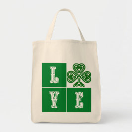 Bolso De Tela Amor Celtic Shamrock Hearts