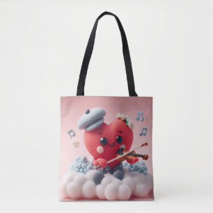 Bolso De Tela Amor con araña violín