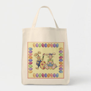 Bolso De Tela Amor Conejo Y Huevos De Pascua