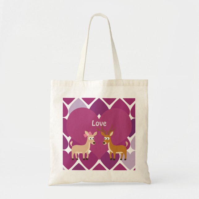 Bolso De Tela Amor de Ciervos (Frente)