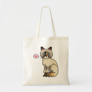 Bolso De Tela Amor de gato Birman / Ragdoll de punto torbie