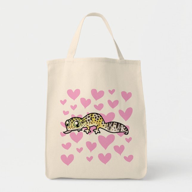 Bolso De Tela Amor de Gecko Leopardo (Frente)