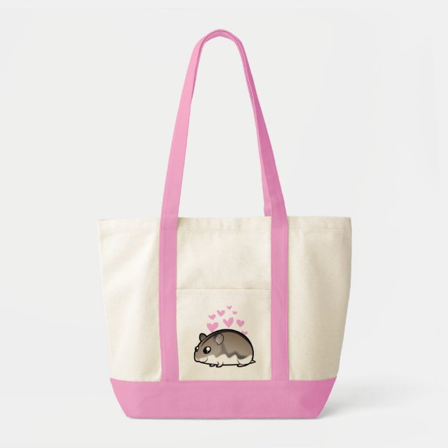 Bolso De Tela Amor de Hámster Enano (Frente)