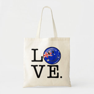 Bolso De Tela Amor de la bandera sonriente de Australia
