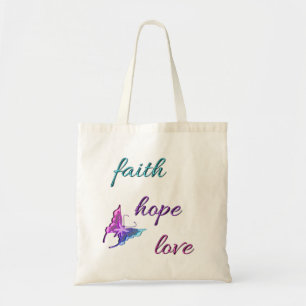 Bolso De Tela Amor de la esperanza de la fe