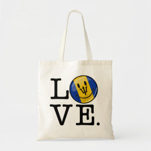 Bolso De Tela Amor de la isla de Barbados