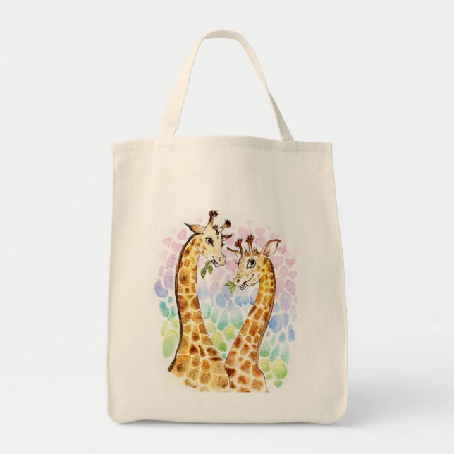 Bolso De Tela Amor de la jirafa (Frente)