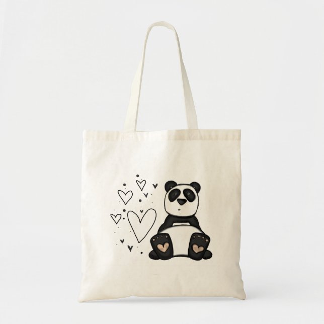 Bolso De Tela amor de la panda (Frente)