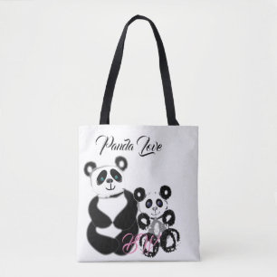 Bolso De Tela Amor de la panda personalizado