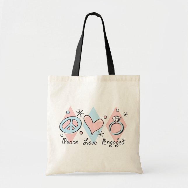Bolso De Tela Amor de la paz dedicado (Frente)