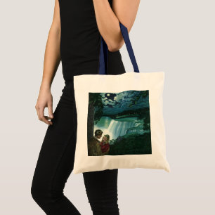 Bolso De Tela Amor de luna de miel vintage, recién casados en la