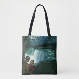 Bolso De Tela Amor de luna de miel vintage, recién casados en la