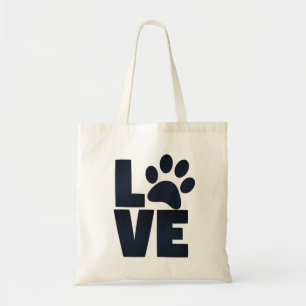 Bolso De Tela Amor de Pawprint en negro