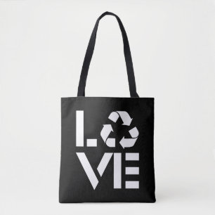 Bolso De Tela Amor de reciclaje