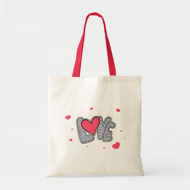 Bolso De Tela AMOR DE texto (Frente)