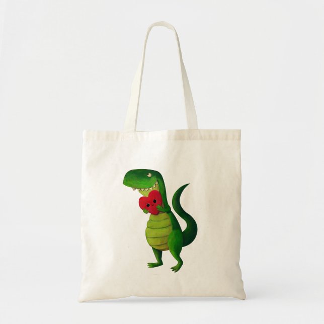 Bolso De Tela Amor del dinosaurio de RAWR (Frente)