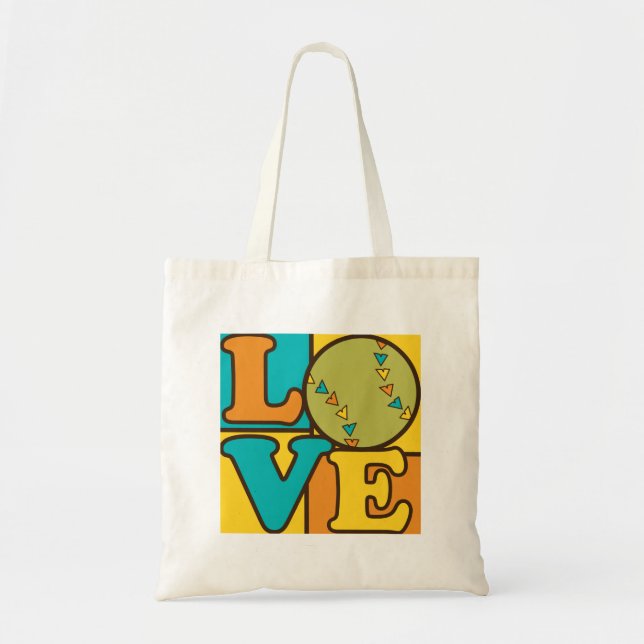 Bolso De Tela Amor del softball (Frente)
