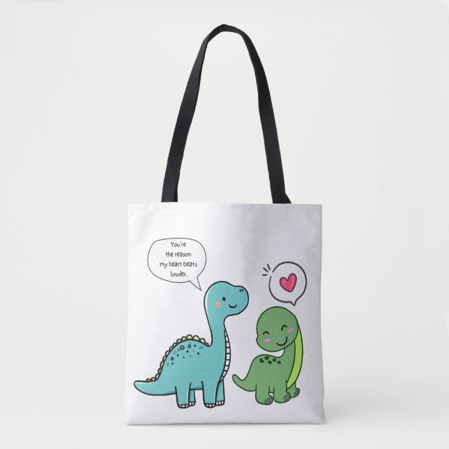 Bolso De Tela Amor Dino-mite (Anverso)