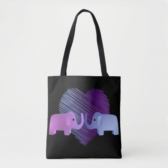 Bolso De Tela Amor elefante (Anverso)