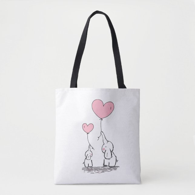 Bolso De Tela Amor elefante (Anverso)