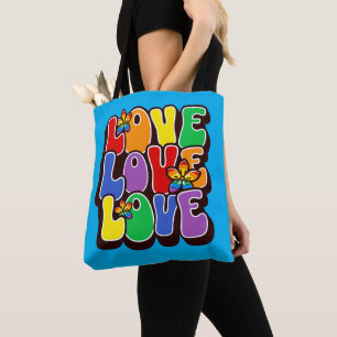Bolso De Tela Amor en arco iris