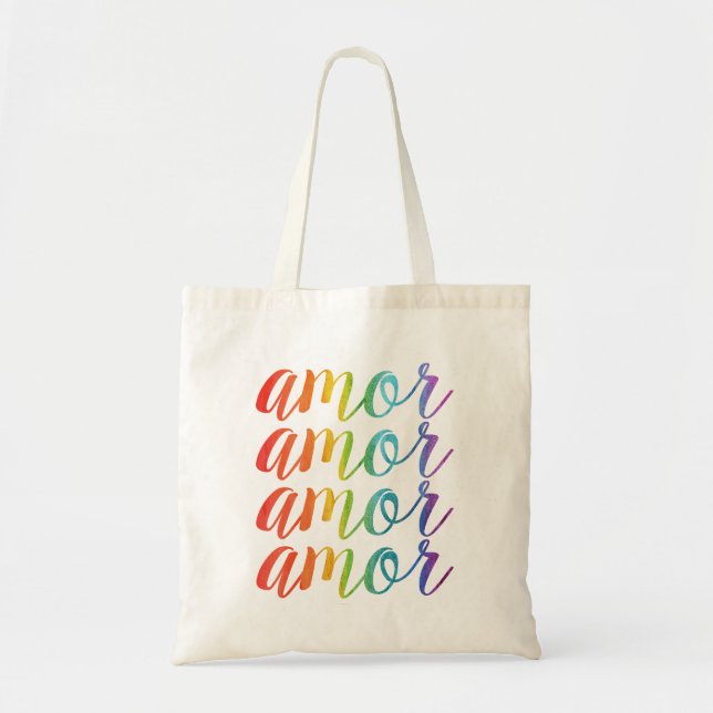 Bolso De Tela Amor en Arcoíris (Frente)