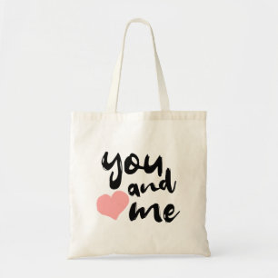 Bolso De Tela Amor en dos palabras tú y yo. Día de San Valentín