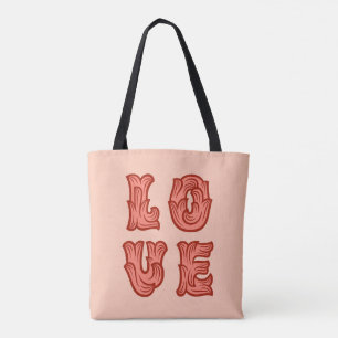 Bolso De Tela Amor en rosa