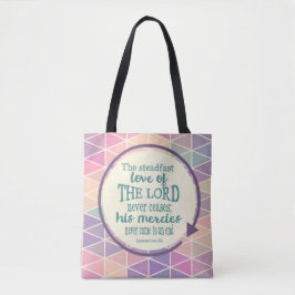 Bolso De Tela Amor firme de dios, modelo del triángulo de la