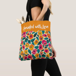 Bolso De Tela Amor floral disperso - Rociado con amor