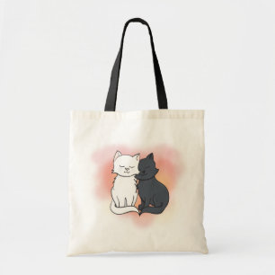 Bolso De Tela Amor gitano negro y blanco